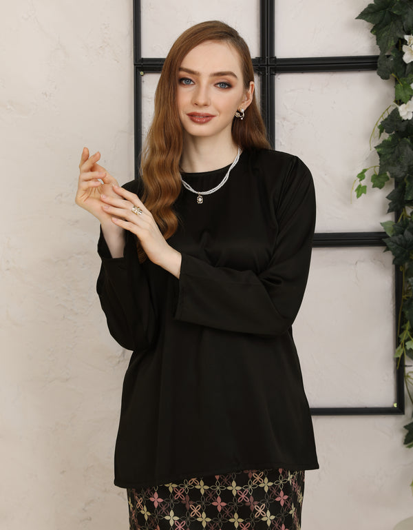 BAJU KURUNG KEDAH KRISLYN (BLACK)